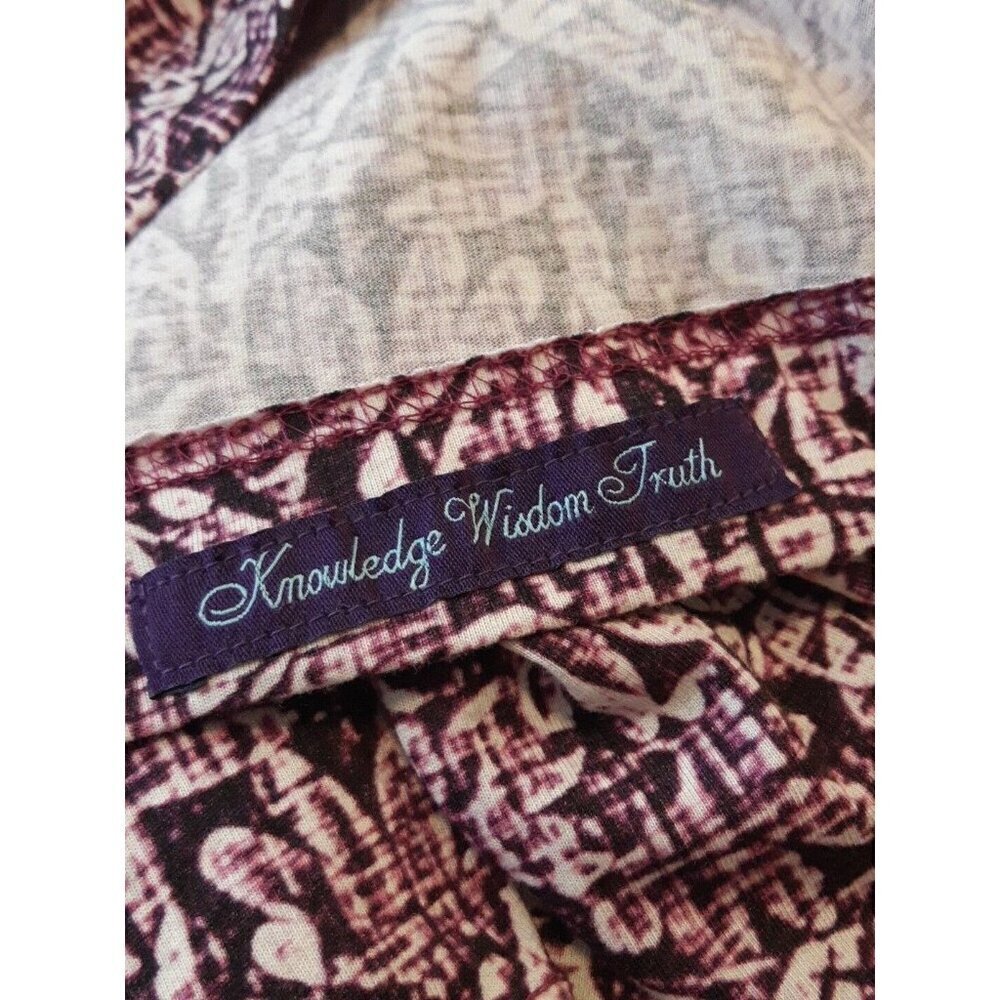 Robert Graham Womens Short Sleeve Top Size Small Floral Print Purple Cotton - Picture 5 of 7